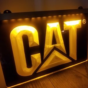 CATERPILLAR LED light sign 9x12 new mancave retire
